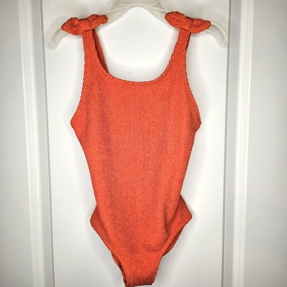 Cat & Jack Other - Cat & Jack Toddler Girls S (6/6X) Tangerine Bow Detail One Piece Bathing Suit